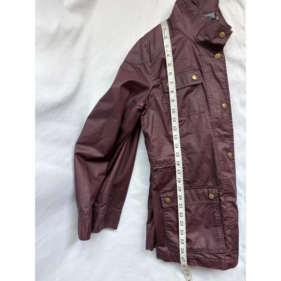 Banana Republic Waxed Burgundy Light Jacket Size S Utility Cotton Retro 90s 80s - Picture 12 of 12
